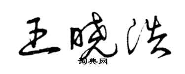 曾慶福王曉浩草書個性簽名怎么寫