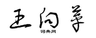 曾慶福王向苹草書個性簽名怎么寫