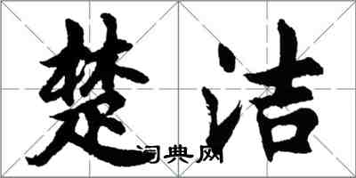 胡問遂楚潔行書怎么寫