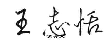 駱恆光王志恬行書個性簽名怎么寫