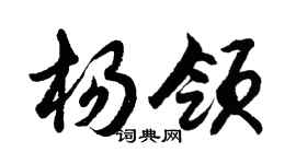 胡問遂楊領行書個性簽名怎么寫