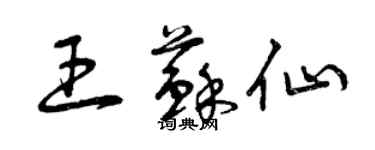 曾慶福王蘇仙草書個性簽名怎么寫