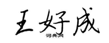 王正良王好成行書個性簽名怎么寫