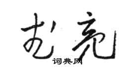 駱恆光武亮草書個性簽名怎么寫