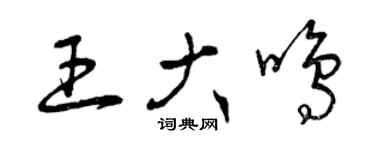 曾慶福王大鳴草書個性簽名怎么寫