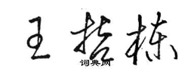 駱恆光王哲棟草書個性簽名怎么寫