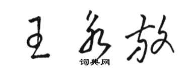駱恆光王永放草書個性簽名怎么寫