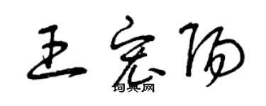 曾慶福王宏陽草書個性簽名怎么寫