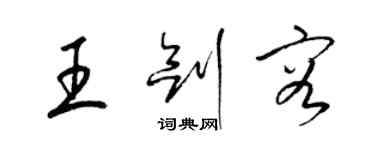 梁錦英王劍容草書個性簽名怎么寫