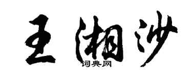 胡問遂王湘沙行書個性簽名怎么寫