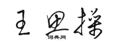 駱恆光王思操草書個性簽名怎么寫