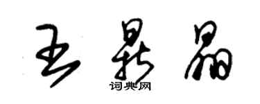 朱錫榮王鼎晶草書個性簽名怎么寫