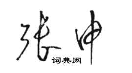 駱恆光張申草書個性簽名怎么寫