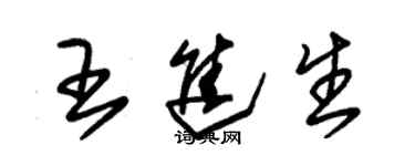 朱錫榮王進生草書個性簽名怎么寫