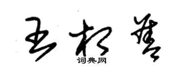 朱錫榮王相善草書個性簽名怎么寫