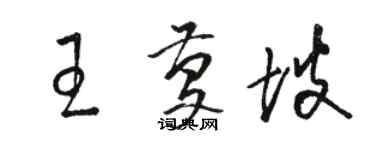 駱恆光王慶坡草書個性簽名怎么寫