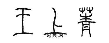 陳墨王上菁篆書個性簽名怎么寫