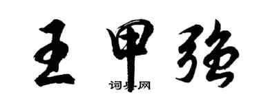 胡問遂王甲強行書個性簽名怎么寫