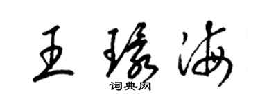 梁錦英王環海草書個性簽名怎么寫