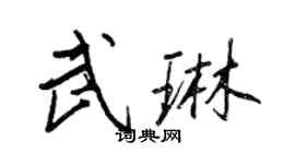 王正良武琳行書個性簽名怎么寫