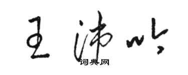 駱恆光王沛吟草書個性簽名怎么寫