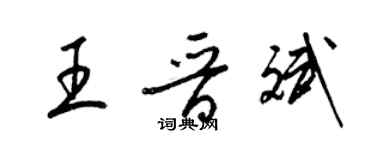 梁錦英王晉斌草書個性簽名怎么寫