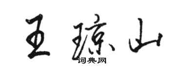 駱恆光王瓊山行書個性簽名怎么寫