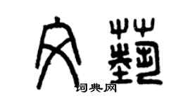 曾慶福文藝篆書個性簽名怎么寫