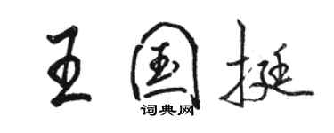 駱恆光王國挺行書個性簽名怎么寫