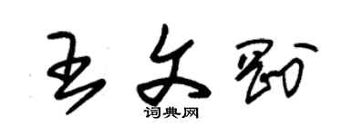 朱錫榮王文剛草書個性簽名怎么寫