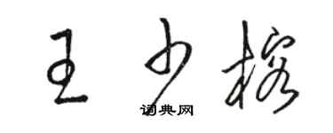 駱恆光王少榕草書個性簽名怎么寫