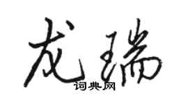 駱恆光龍瑞行書個性簽名怎么寫