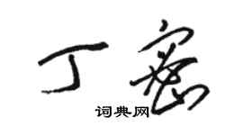 駱恆光丁密草書個性簽名怎么寫