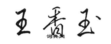 駱恆光王香玉行書個性簽名怎么寫