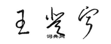 駱恆光王登寧草書個性簽名怎么寫