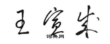 駱恆光王宣成草書個性簽名怎么寫