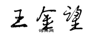 曾慶福王金望行書個性簽名怎么寫