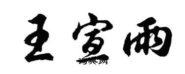 胡問遂王宣雨行書個性簽名怎么寫