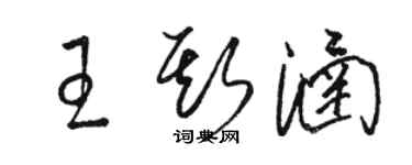 駱恆光王斯涵草書個性簽名怎么寫