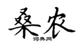 丁謙桑農楷書個性簽名怎么寫