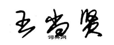 朱錫榮王尚賢草書個性簽名怎么寫