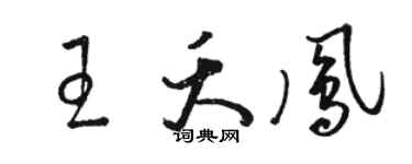 駱恆光王夭鳳草書個性簽名怎么寫