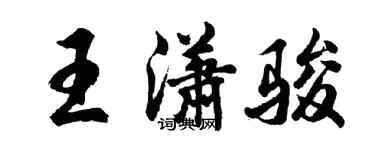 胡問遂王瀟駿行書個性簽名怎么寫
