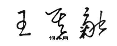 駱恆光王其融草書個性簽名怎么寫