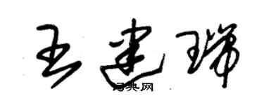 朱錫榮王建瑞草書個性簽名怎么寫