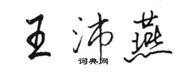 駱恆光王沛燕行書個性簽名怎么寫