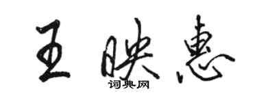 駱恆光王映惠行書個性簽名怎么寫