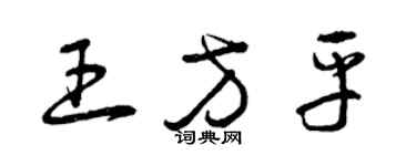 曾慶福王方平草書個性簽名怎么寫