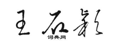 駱恆光王石穎草書個性簽名怎么寫