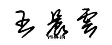 朱錫榮王晨雲草書個性簽名怎么寫